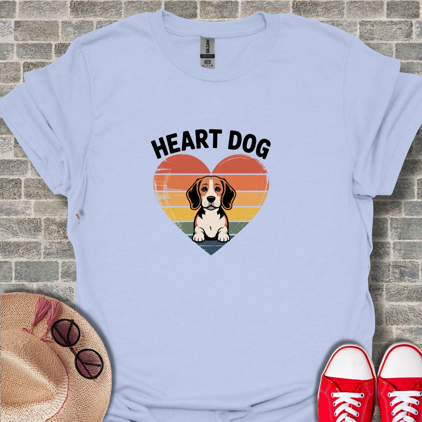Heart Dog Graphic Tee for Pet Lovers