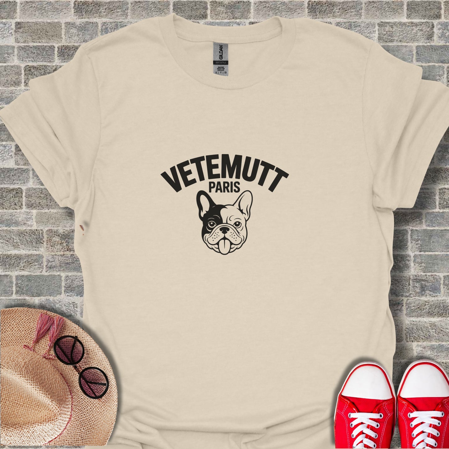 Vetemutt Paris French Bulldog Printed Tee