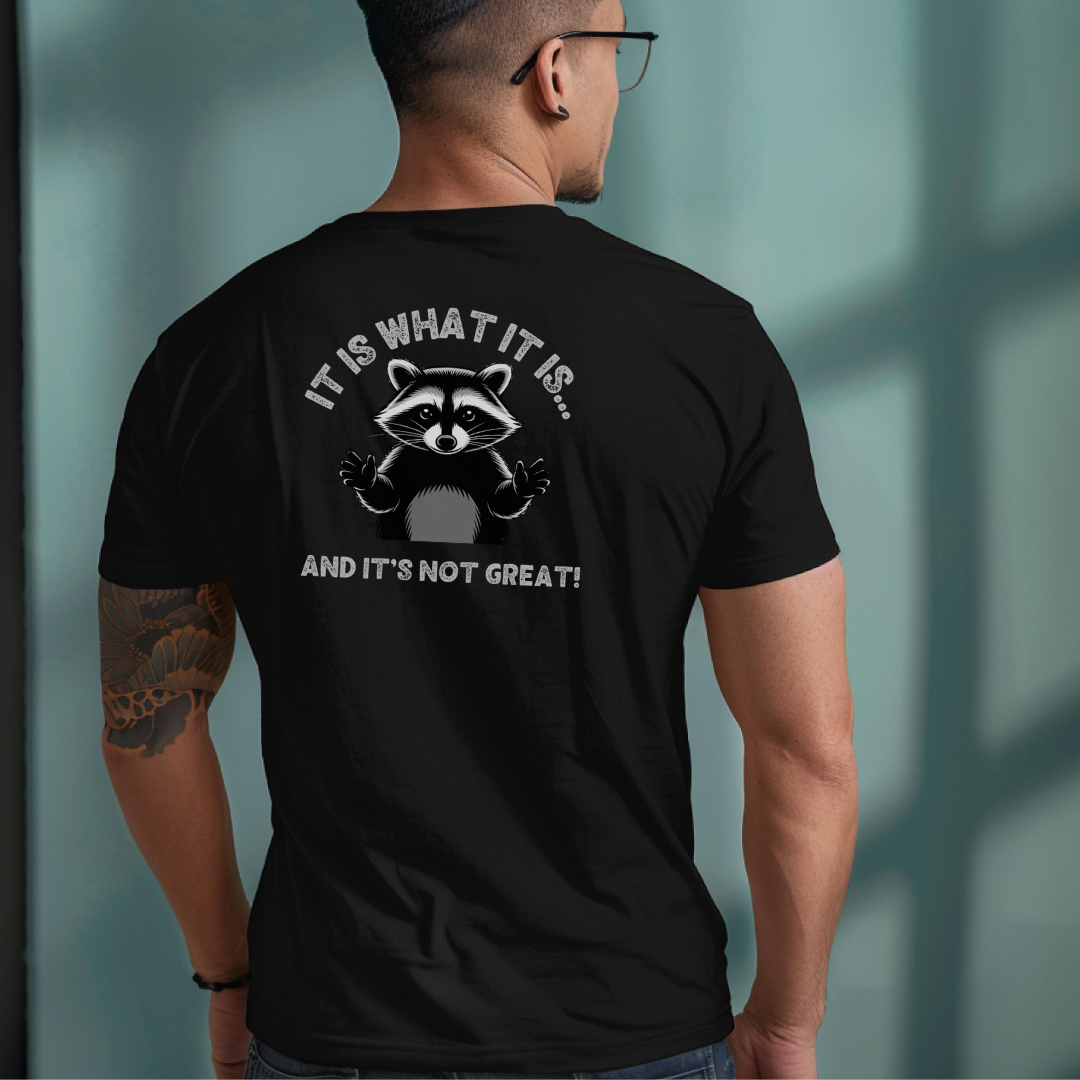 Funny Raccoon T-Shirt - "It Is What It Is" Unisex Softstyle Tee