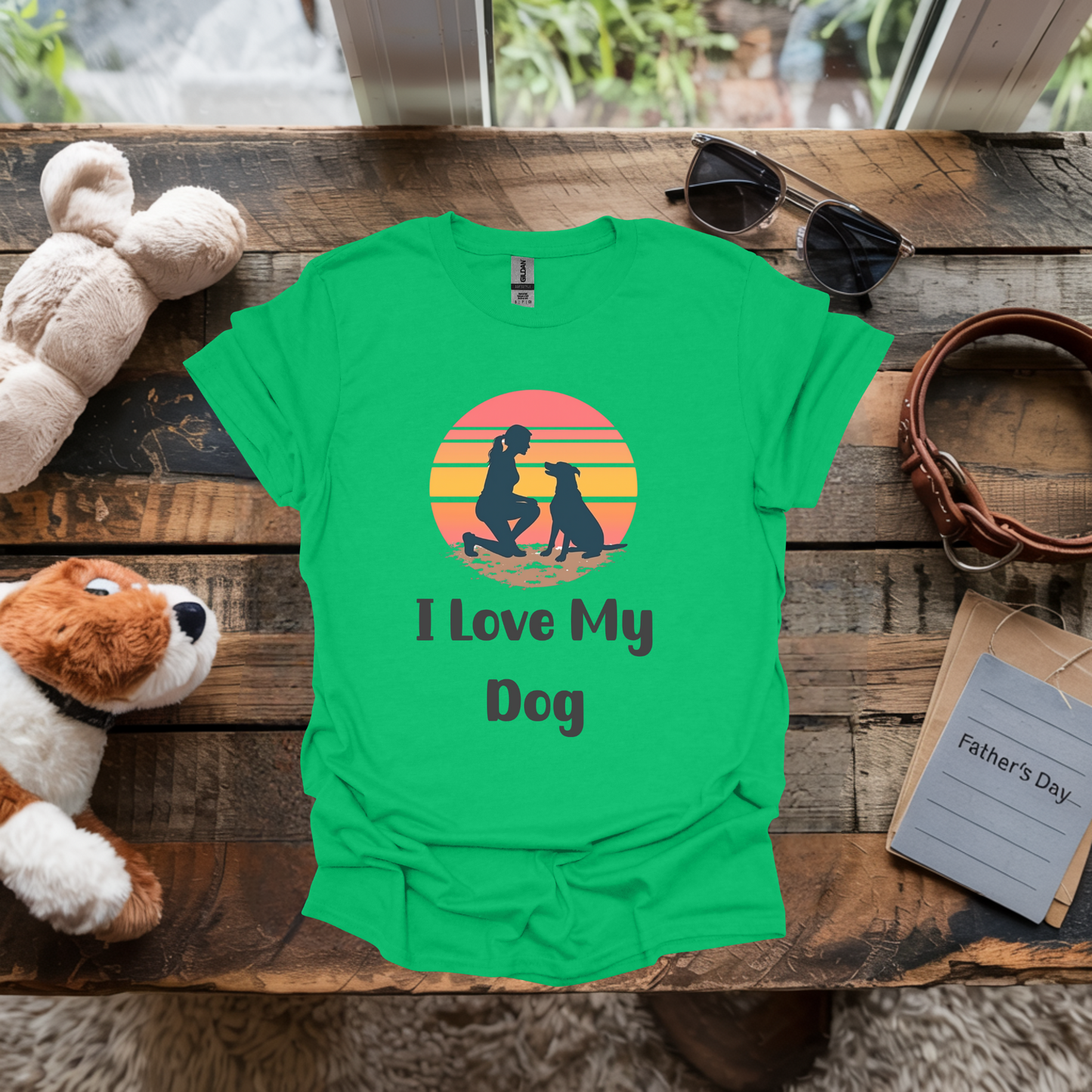 Silhouette T-Shirt - I Love My Dog Graphic Design