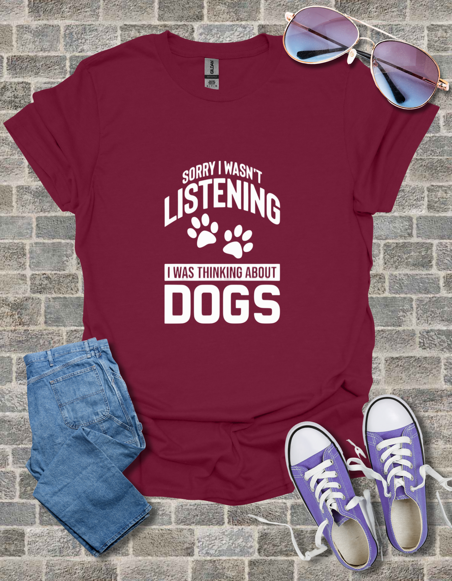 Sorry I Wasn't Listening Graphic Unisex Softstyle T-Shirt