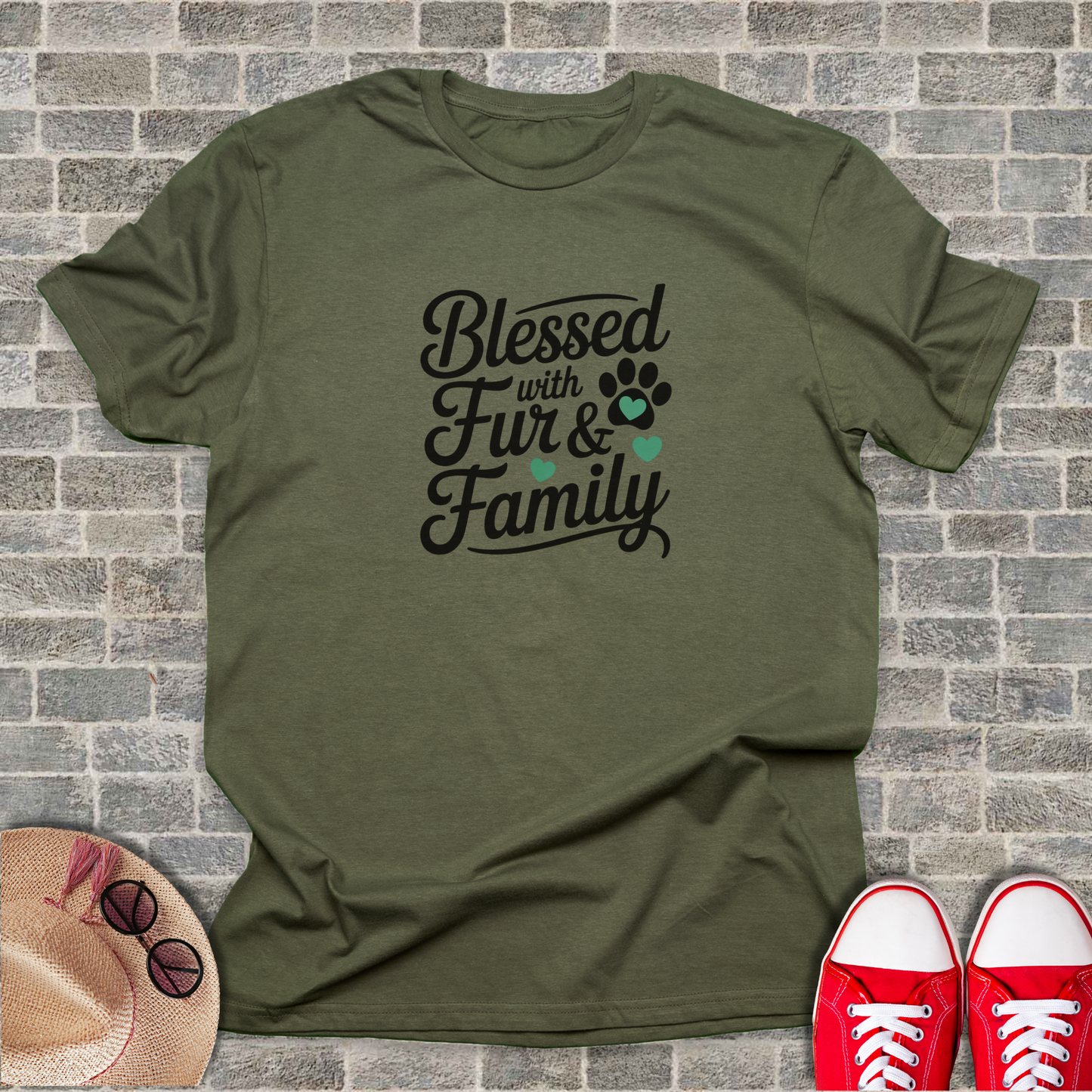 Blessed With Fur And Family Unisex T-Shirt