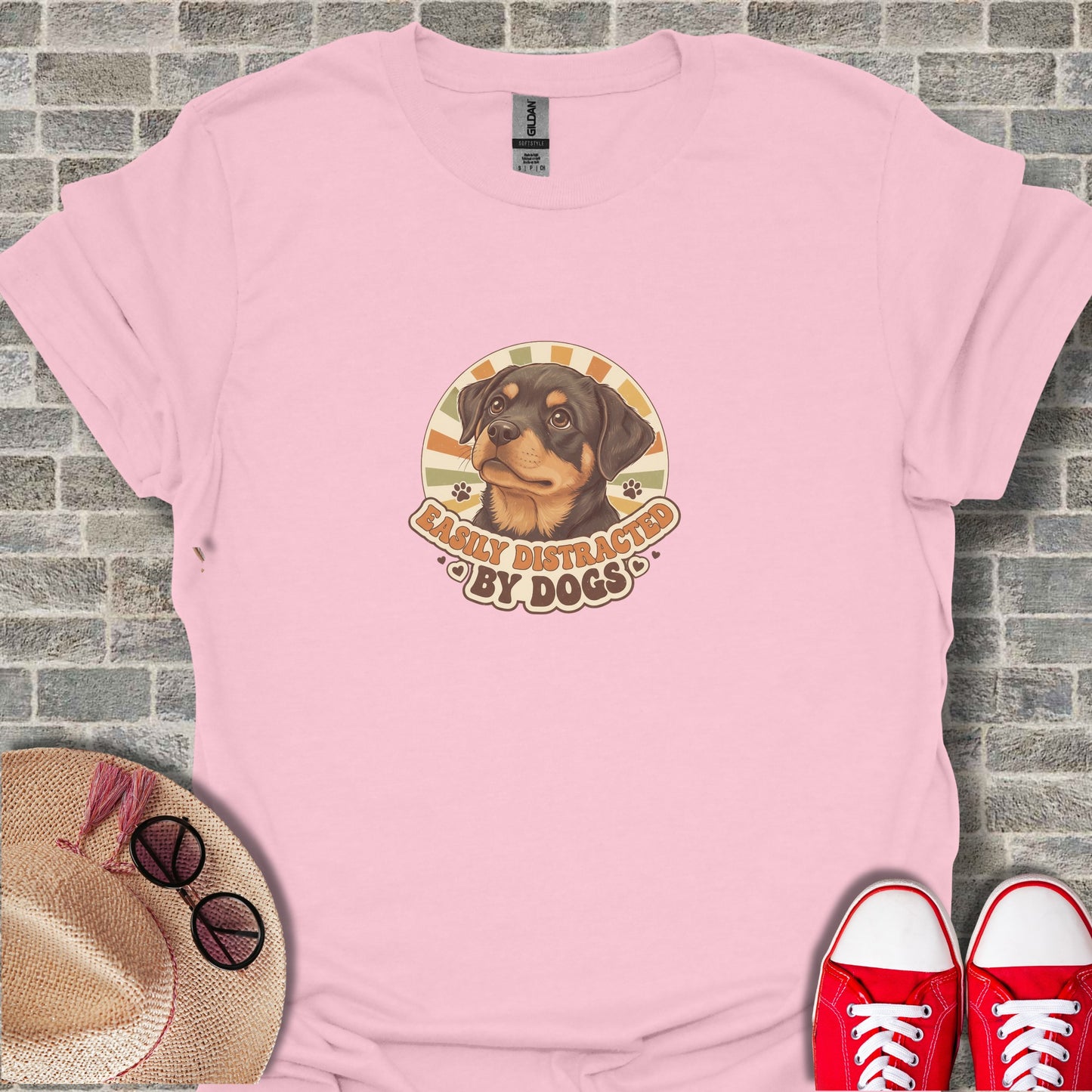 Easily Distracted By Dogs Graphic T-Shirt