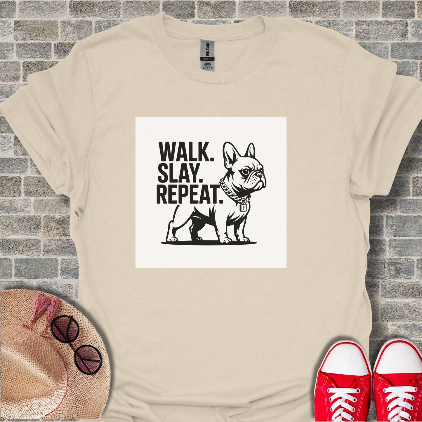 Walk Slay Repeat Graphic Printed T-shirt