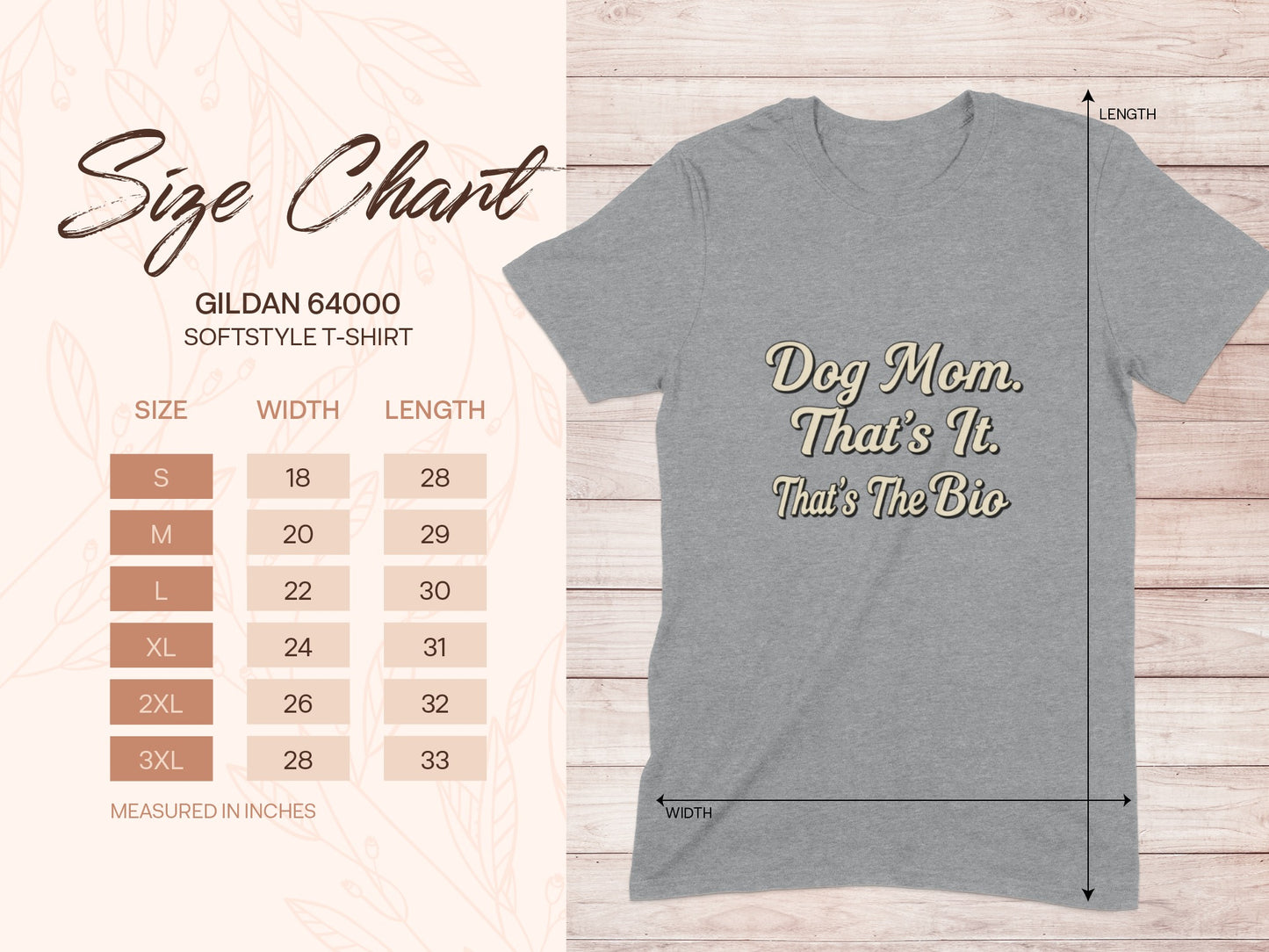 Dog Mom. That's It. That's The Bio T-shirt