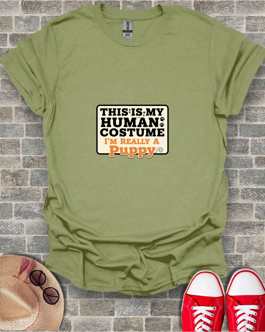 Funny This Is My Human Costume I'm Really A Puppy Shirt