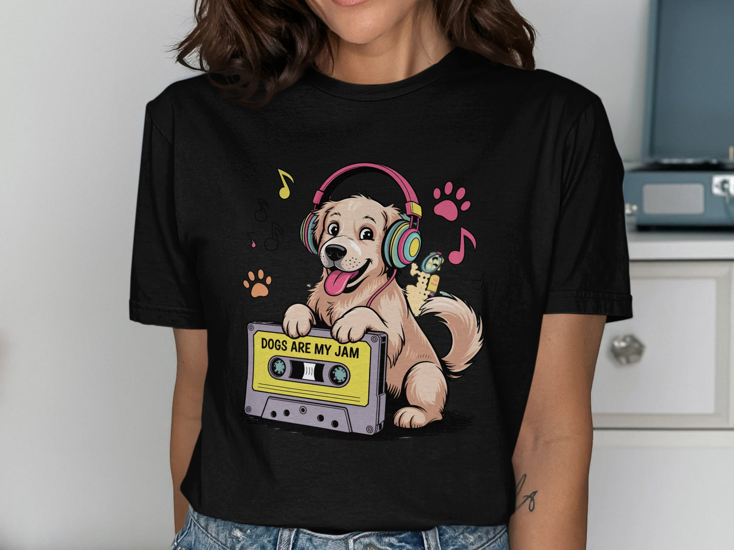 Dogs Are My Jam Cute Musical Themed T-shirt product