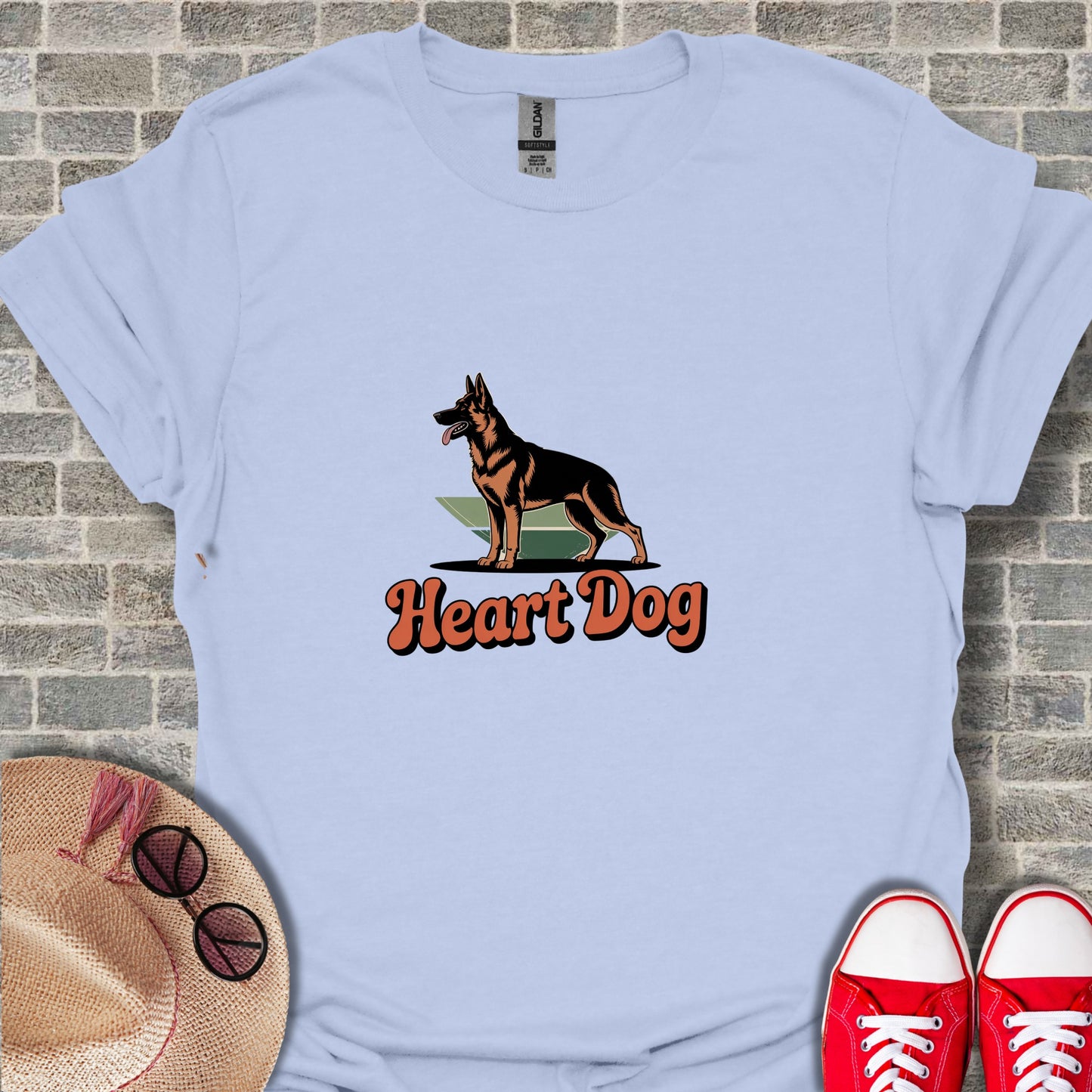 Heart Dog Graphic T-shirt for Dog Lovers