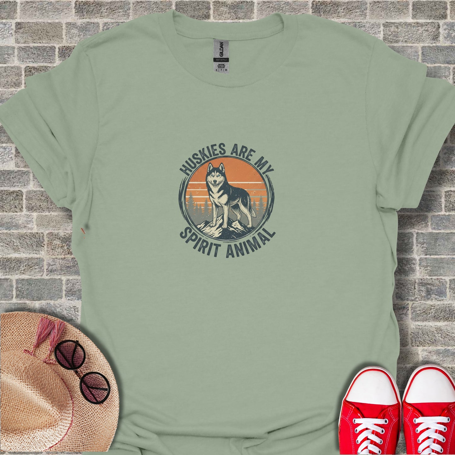 Huskies Are My Spirit Animal Graphic Tee