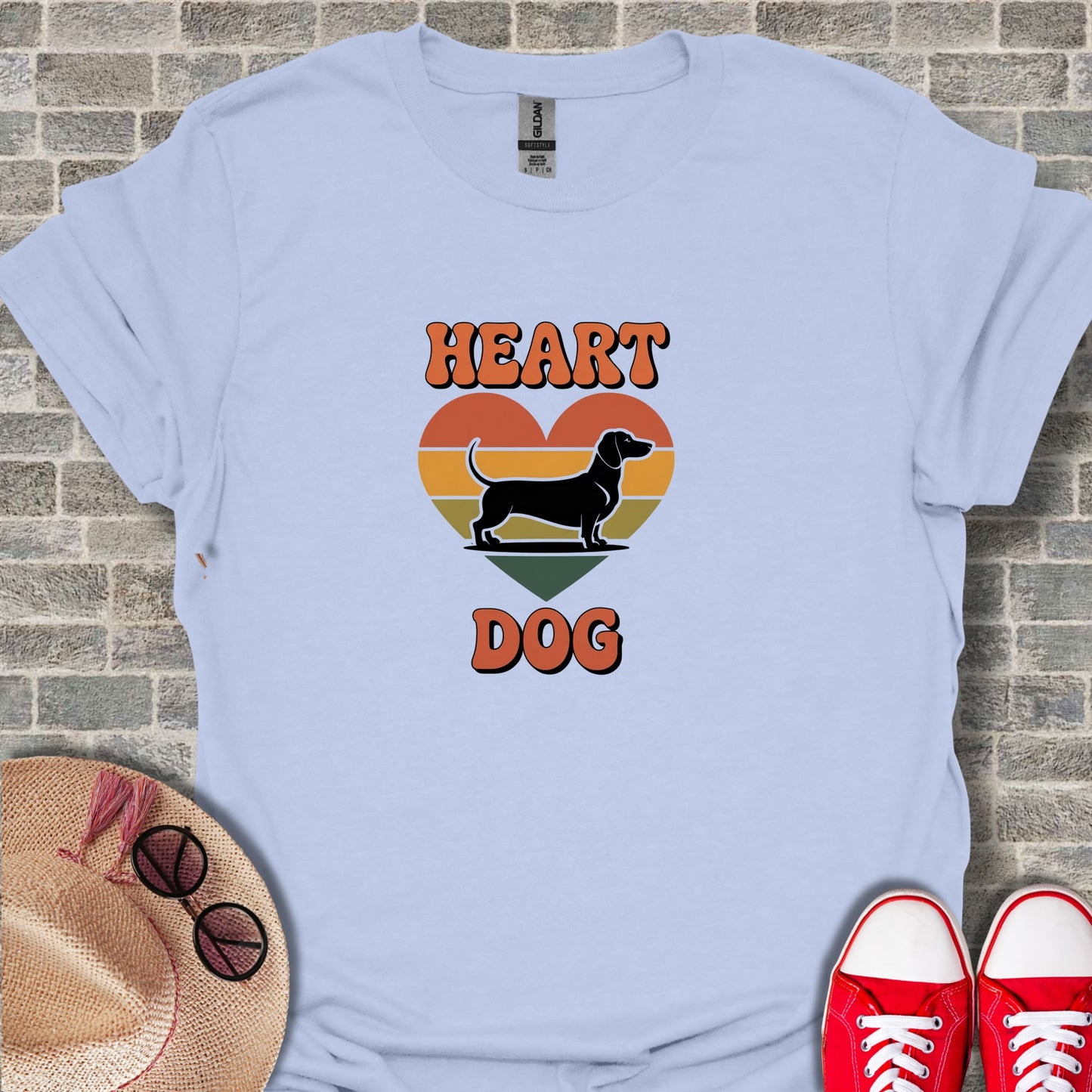 Heart Dog Graphic Tee for Pet Lovers
