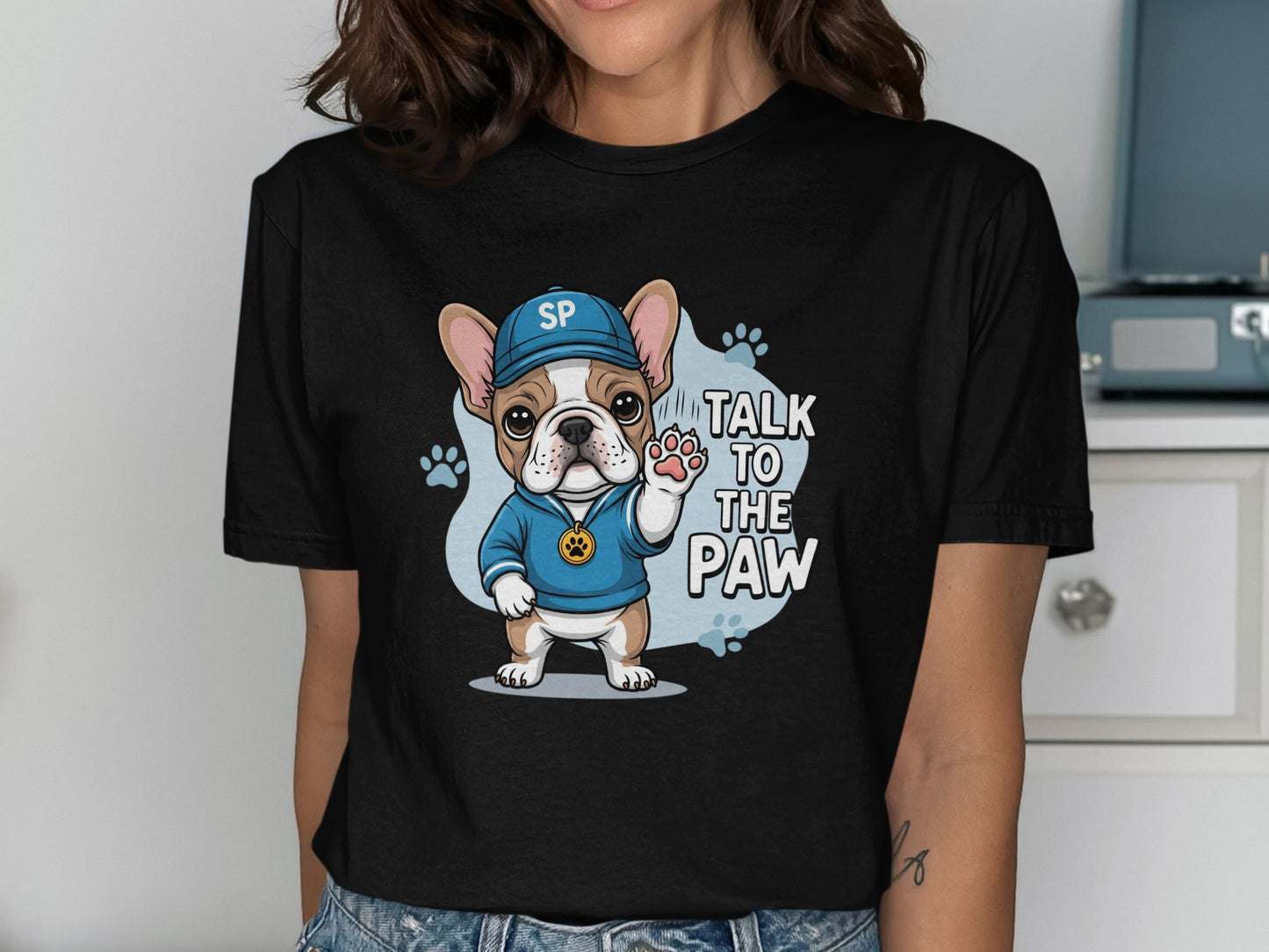 Talk to the Paw French Bulldog Graphic Tee product