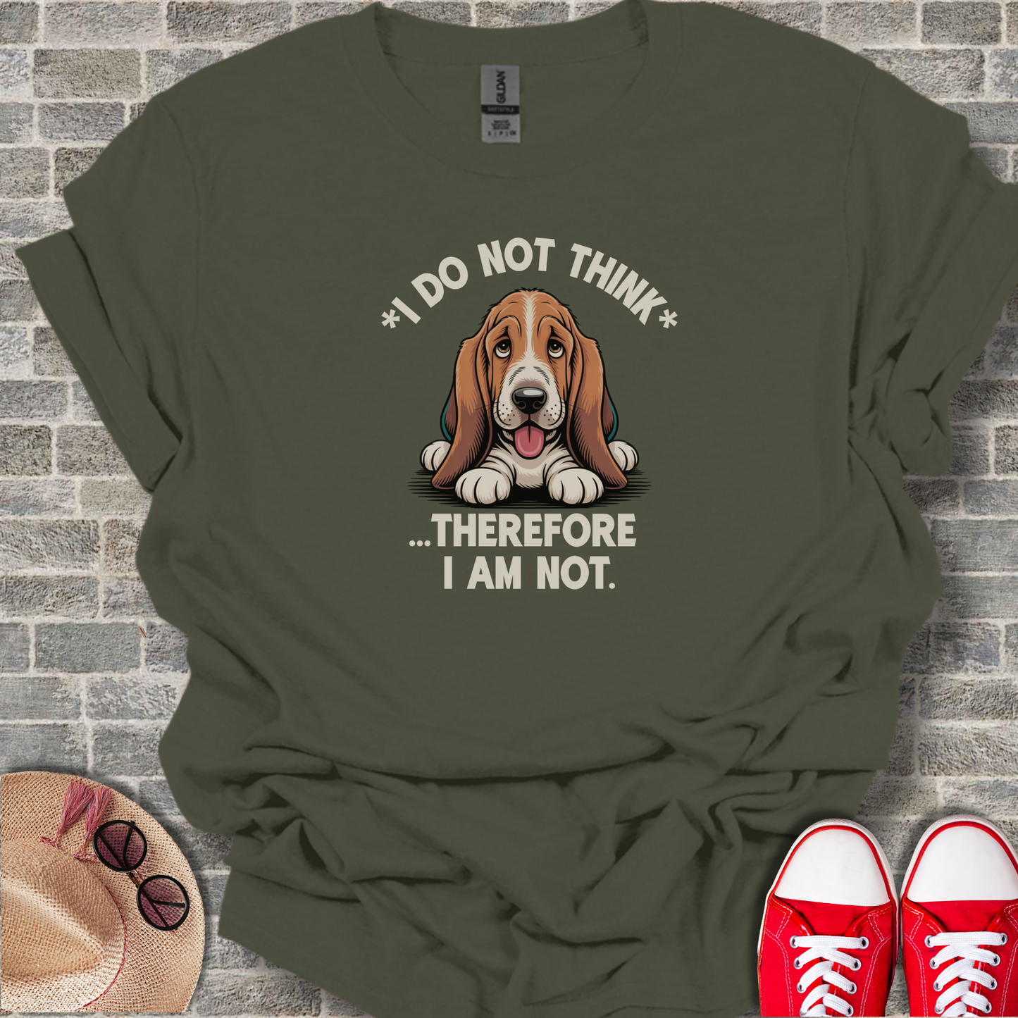 Bassett Hound with funny saying