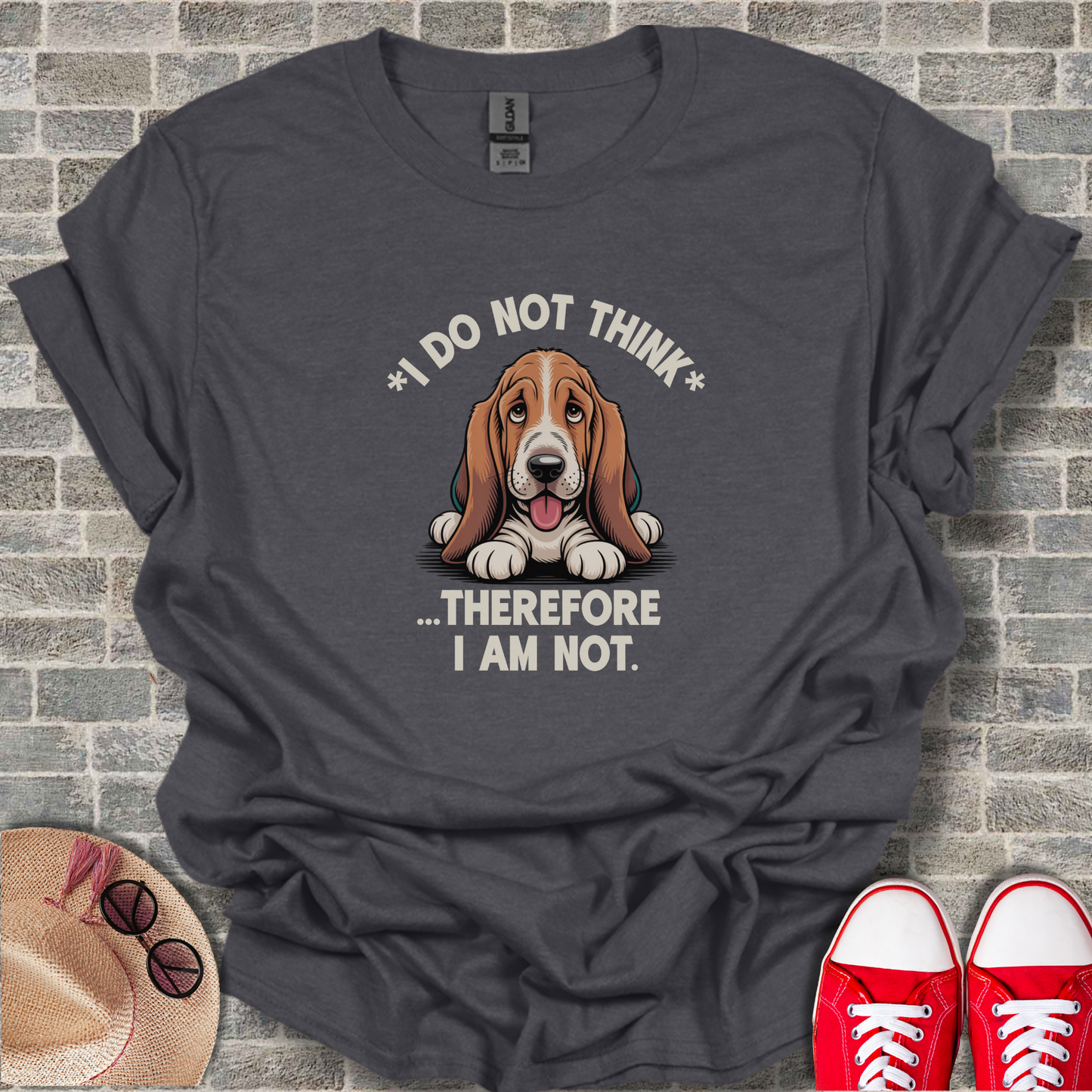 Bassett Hound with funny saying