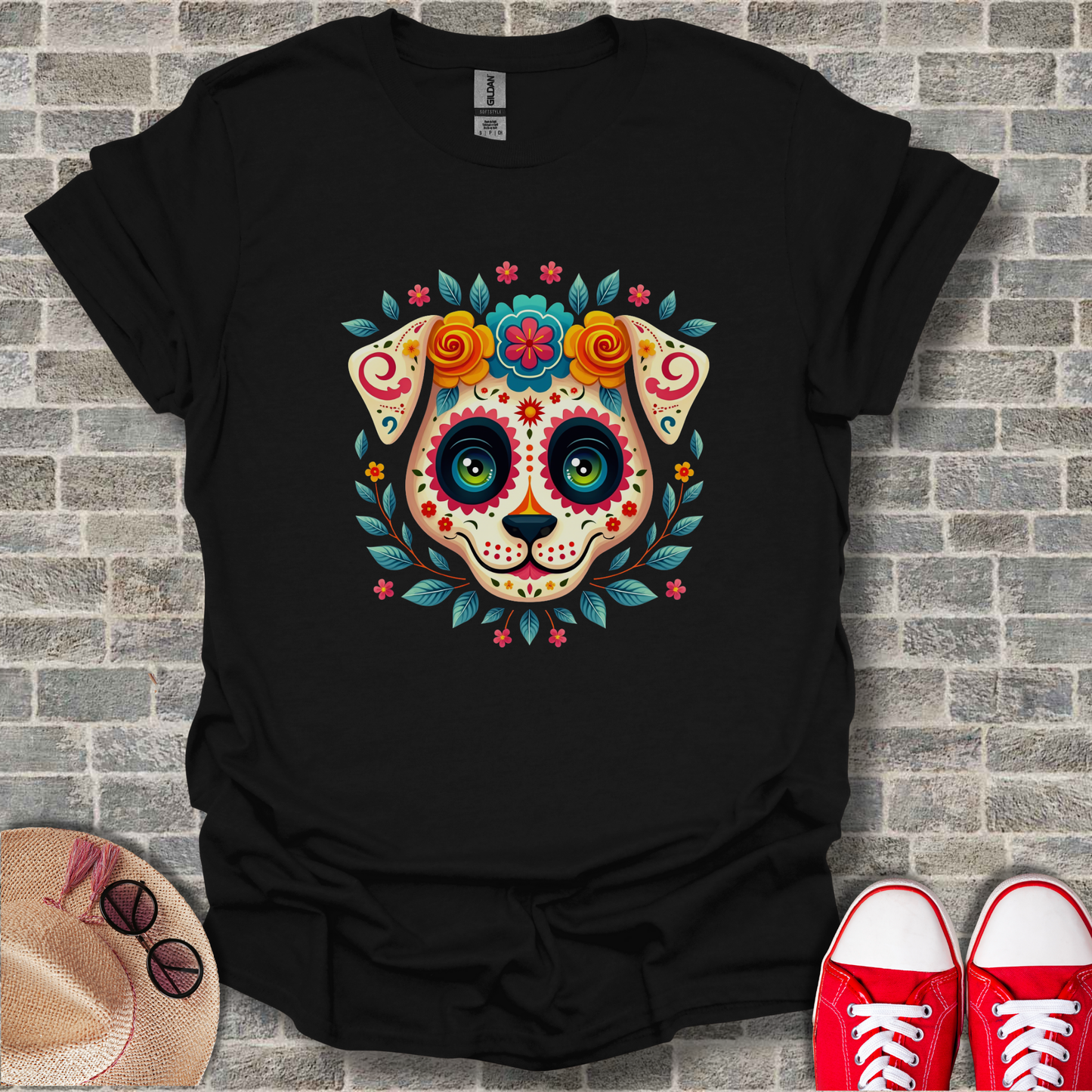 Dog Sugar skull design