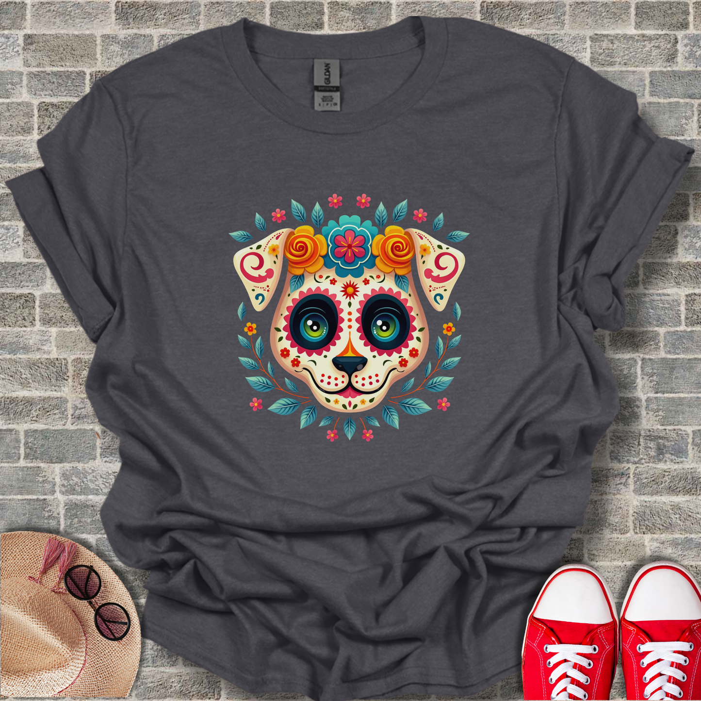 Dog Sugar skull design