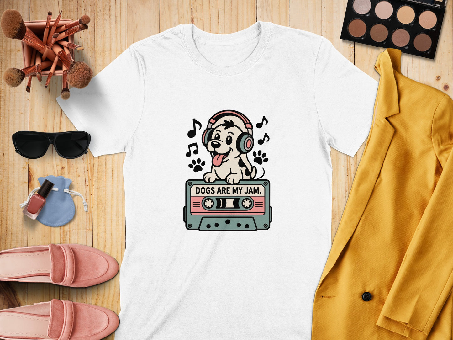 Dogs Are My Jam Distressed Retro Animal T-Shirt product type