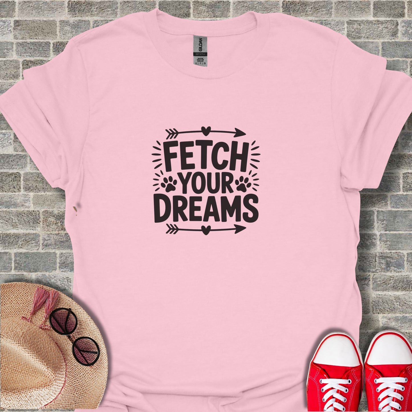 Fetch Your Dreams Motivational T-Shirt for Dog Lovers