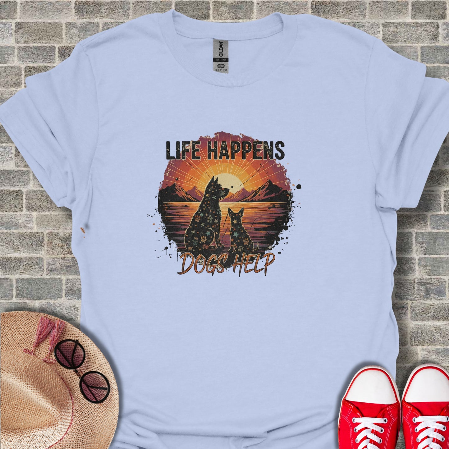 Life Happens Dogs Help T-shirt Design Product