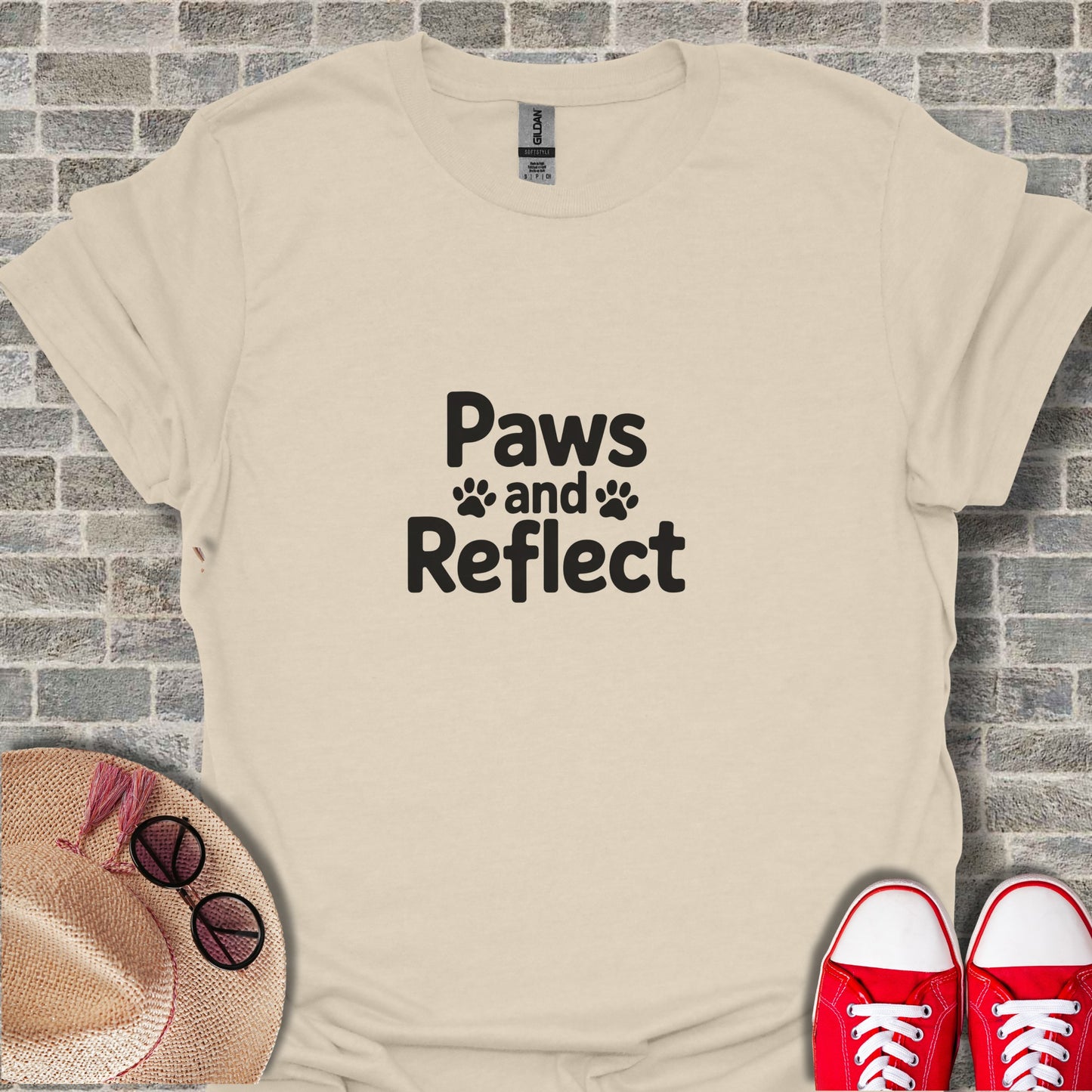 Paws and Reflect Graphic Tee for Animal Lovers Apparel
