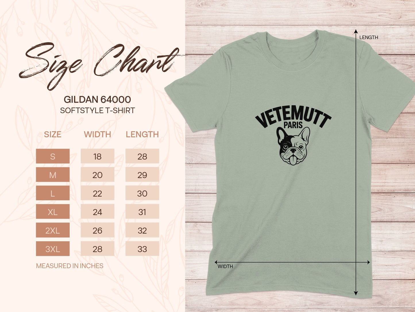 Vetemutt Paris Gildan 64000 Softstyle T-shirt
