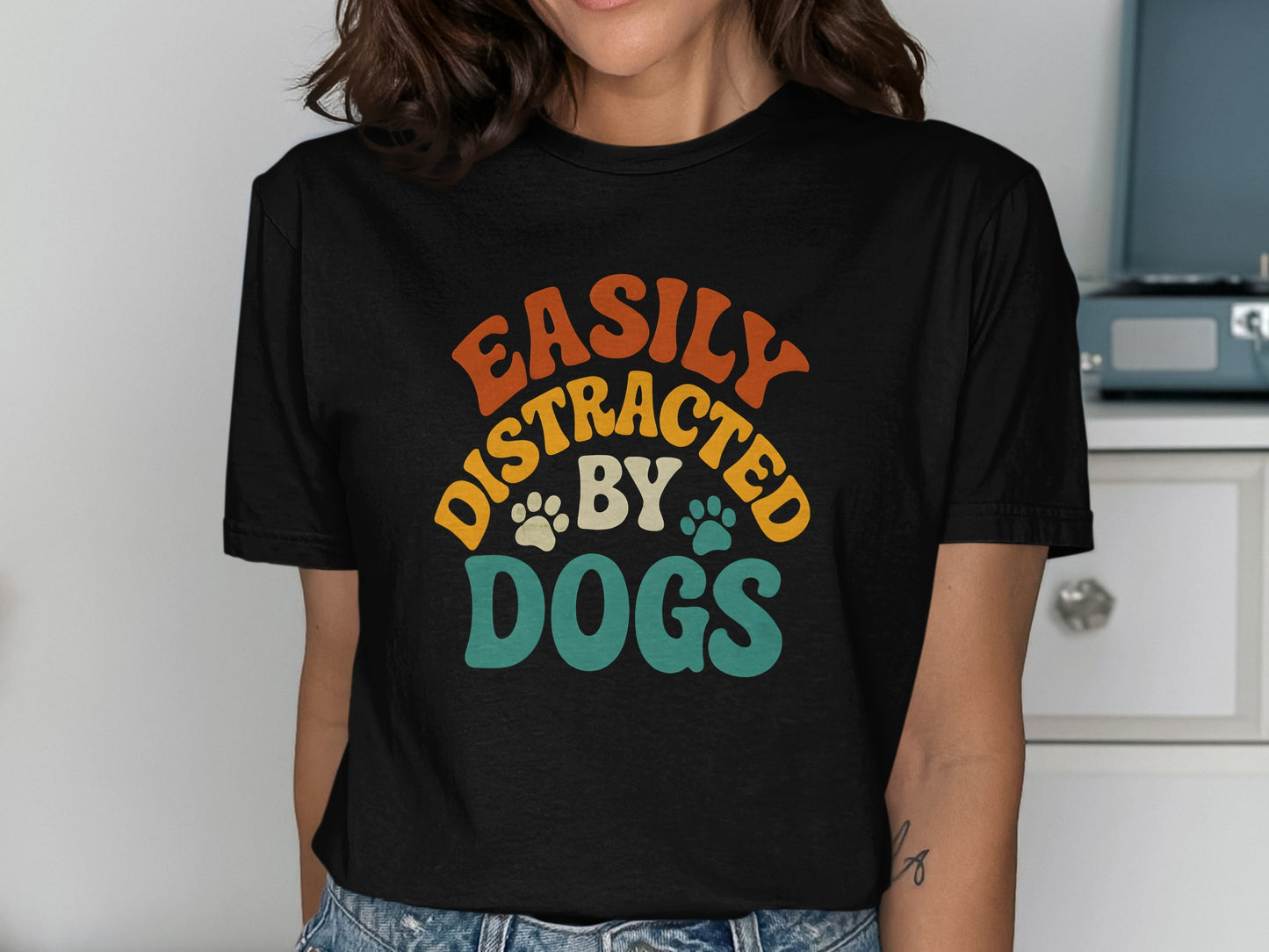 Easily Distracted by Dogs Graphic Tee product