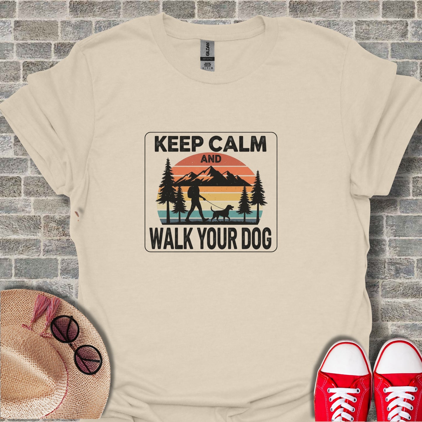 Keep Calm and Walk Your Dog Graphic T-Shirt