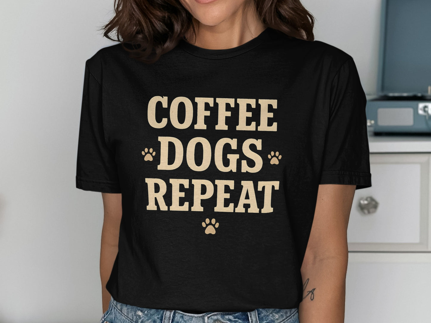 Coffee Dogs Repeat Graphic T-Shirt product