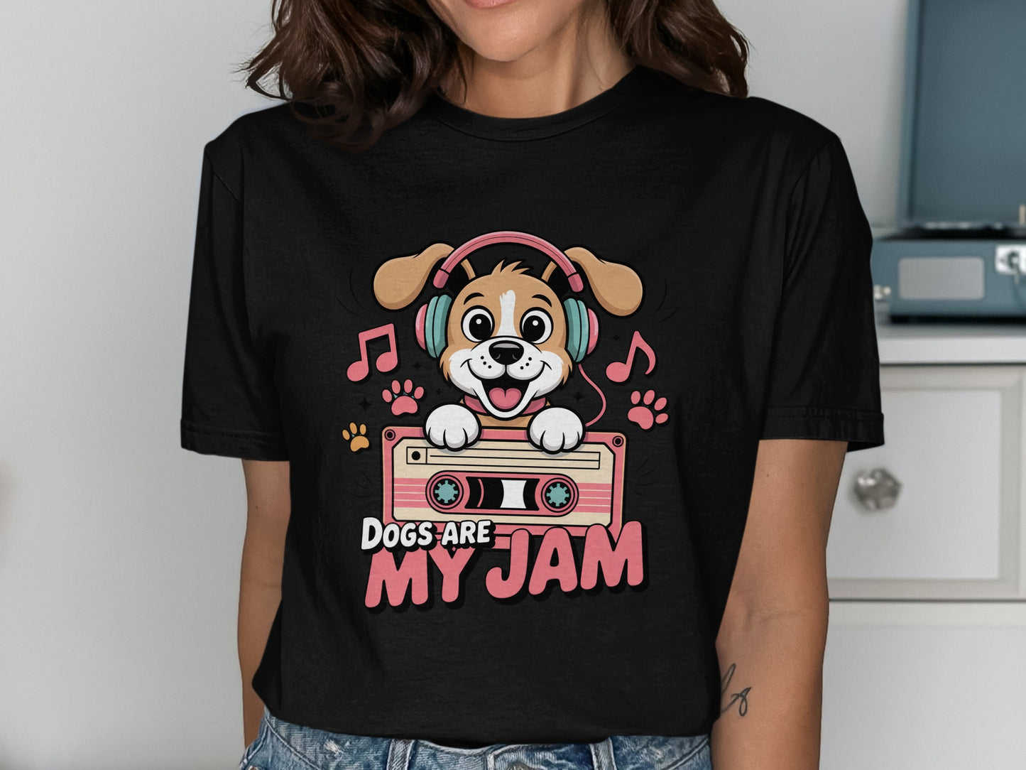 Dogs Are My Jam Fun Casual Graphic Tee product type