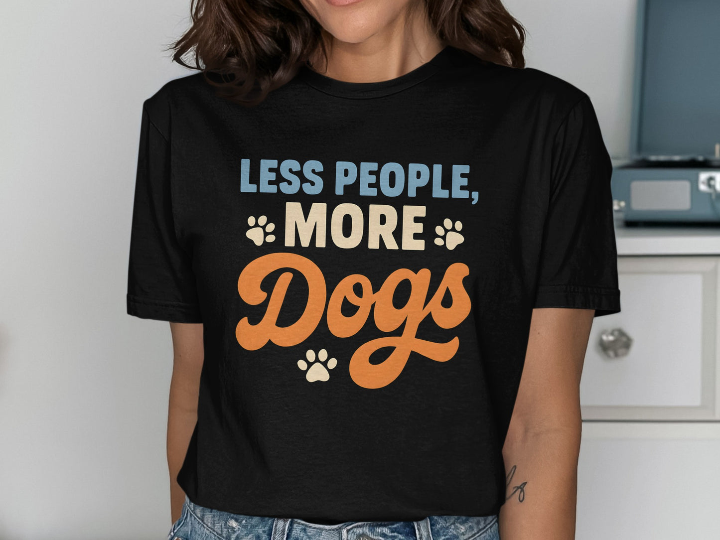 Less People More Dogs Graphic Tee Product