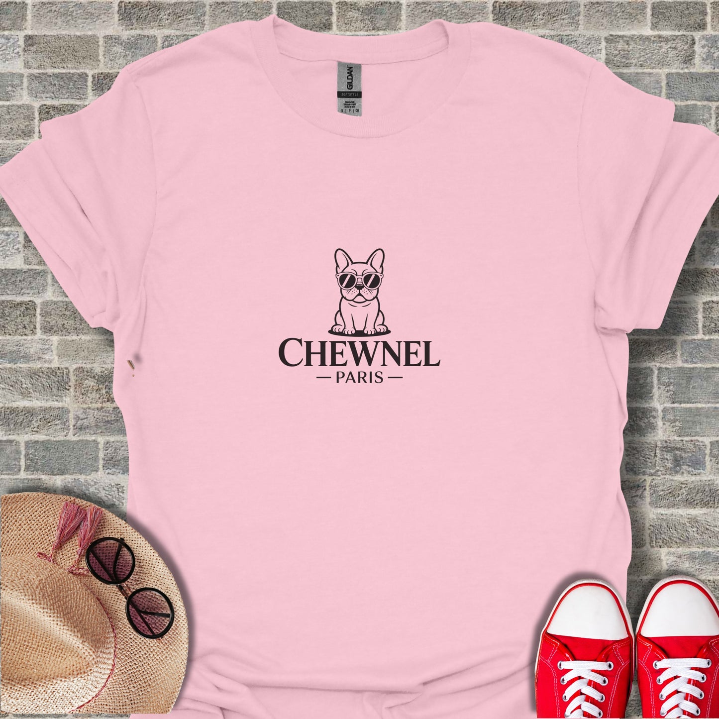 Chewnel Paris Graphic Tee with Cool Dog Design