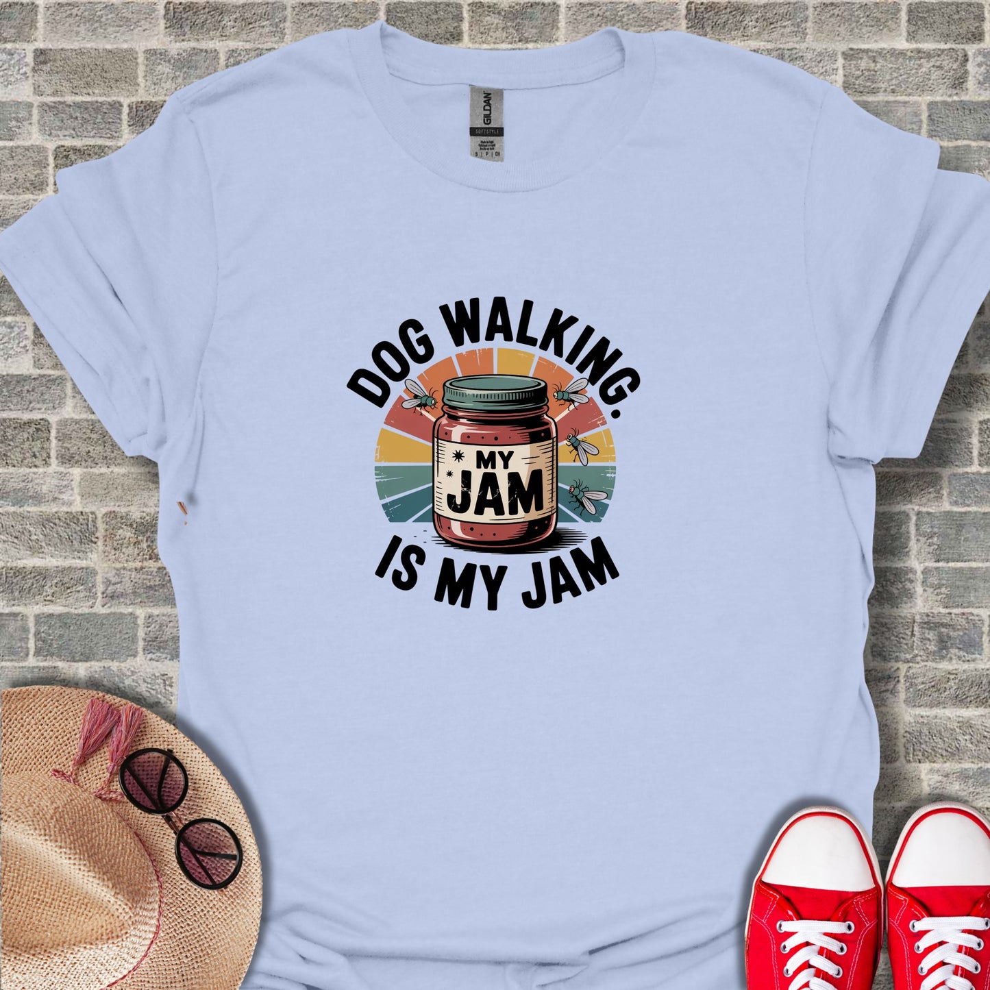 Dog Walking Is My Jam Graphic Tee Shirt