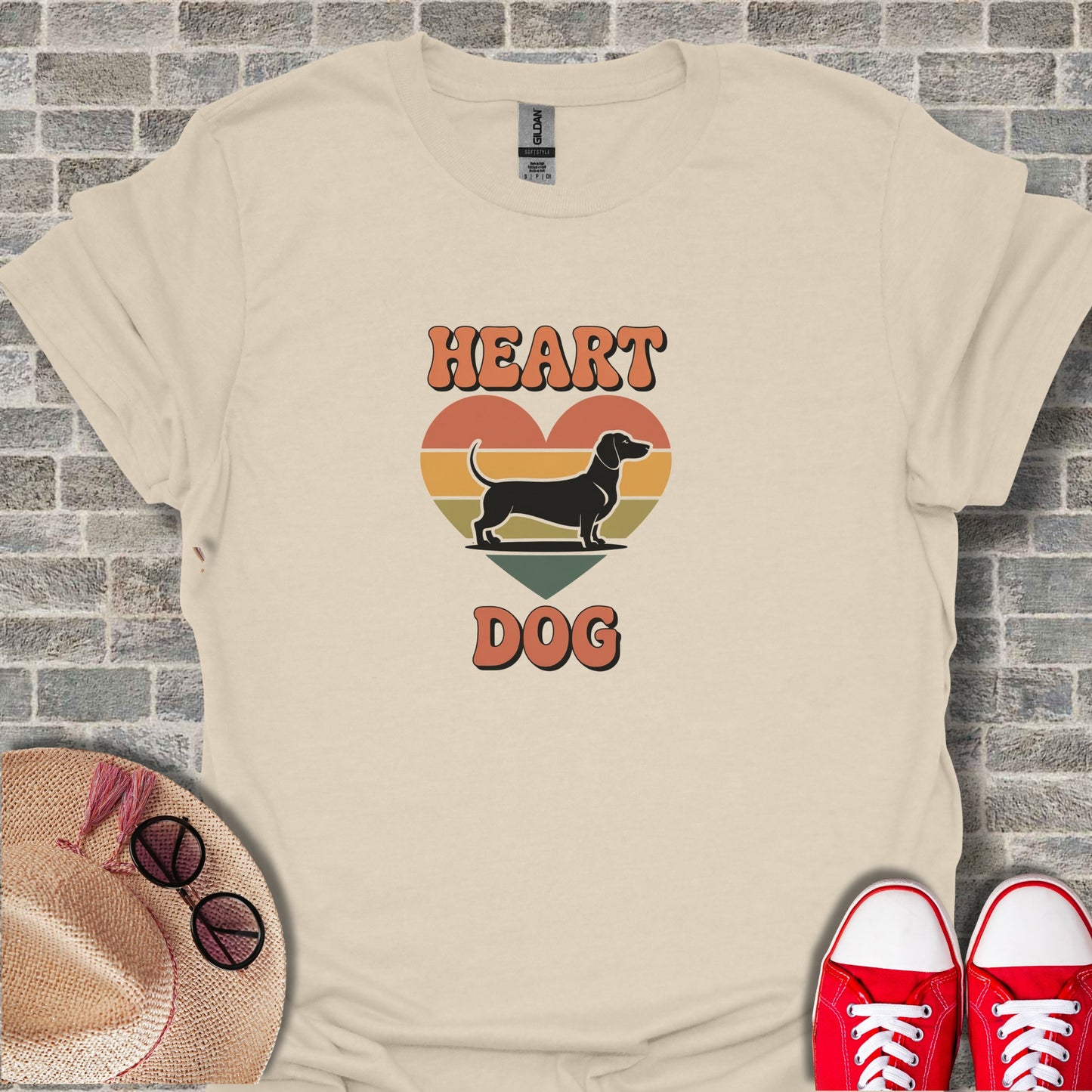 Heart Dog Graphic T-shirt for Pet Lovers