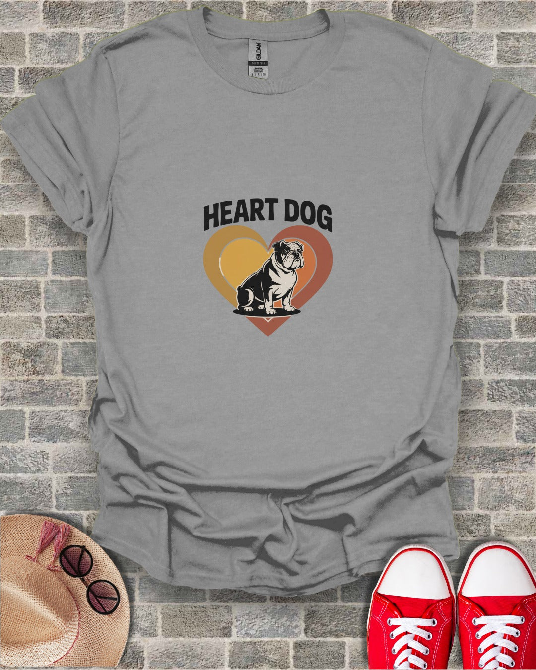Heart Dog Graphic Tee shirt for Pet Lovers