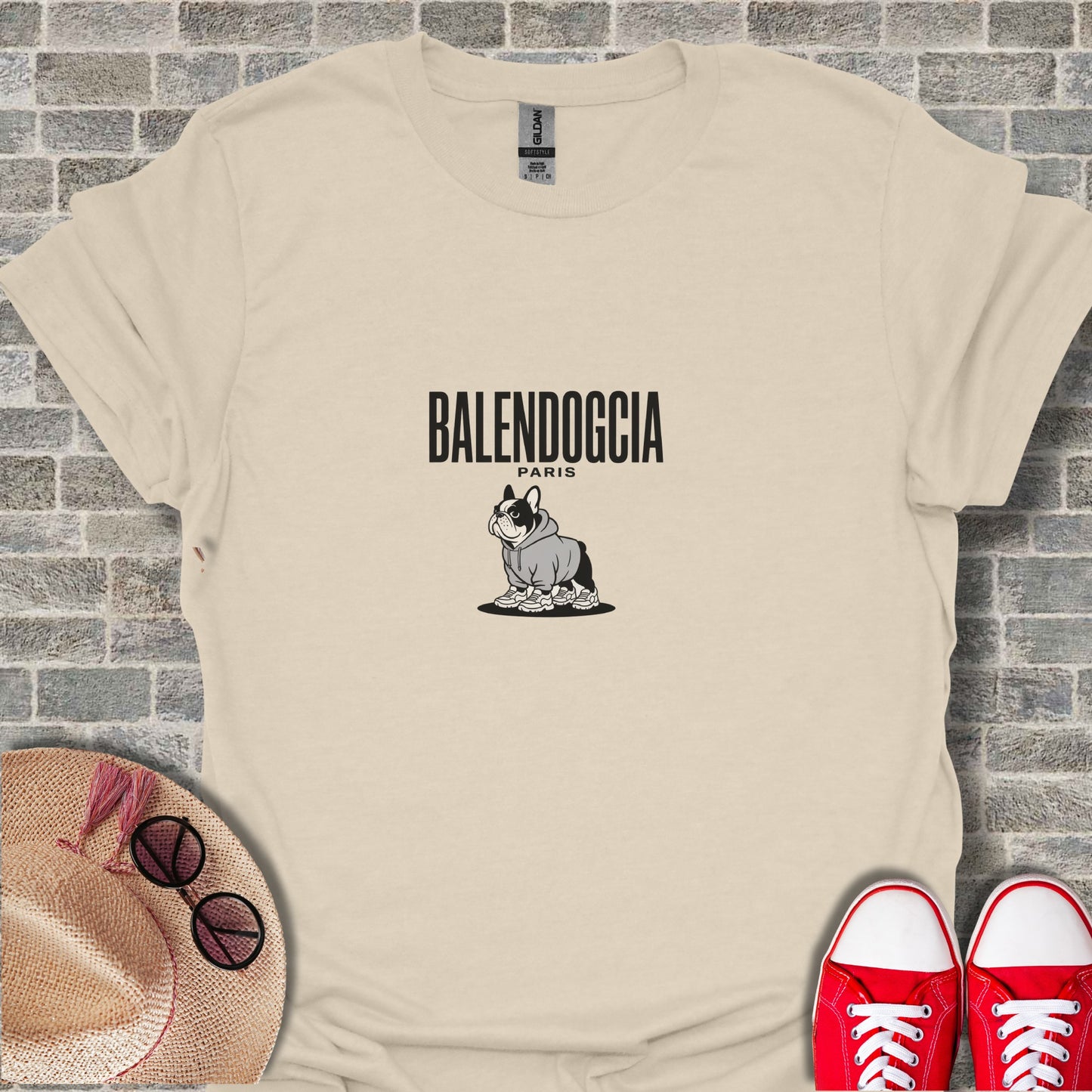 Balendogcia Paris Tshirt Bulldog Graphic Design