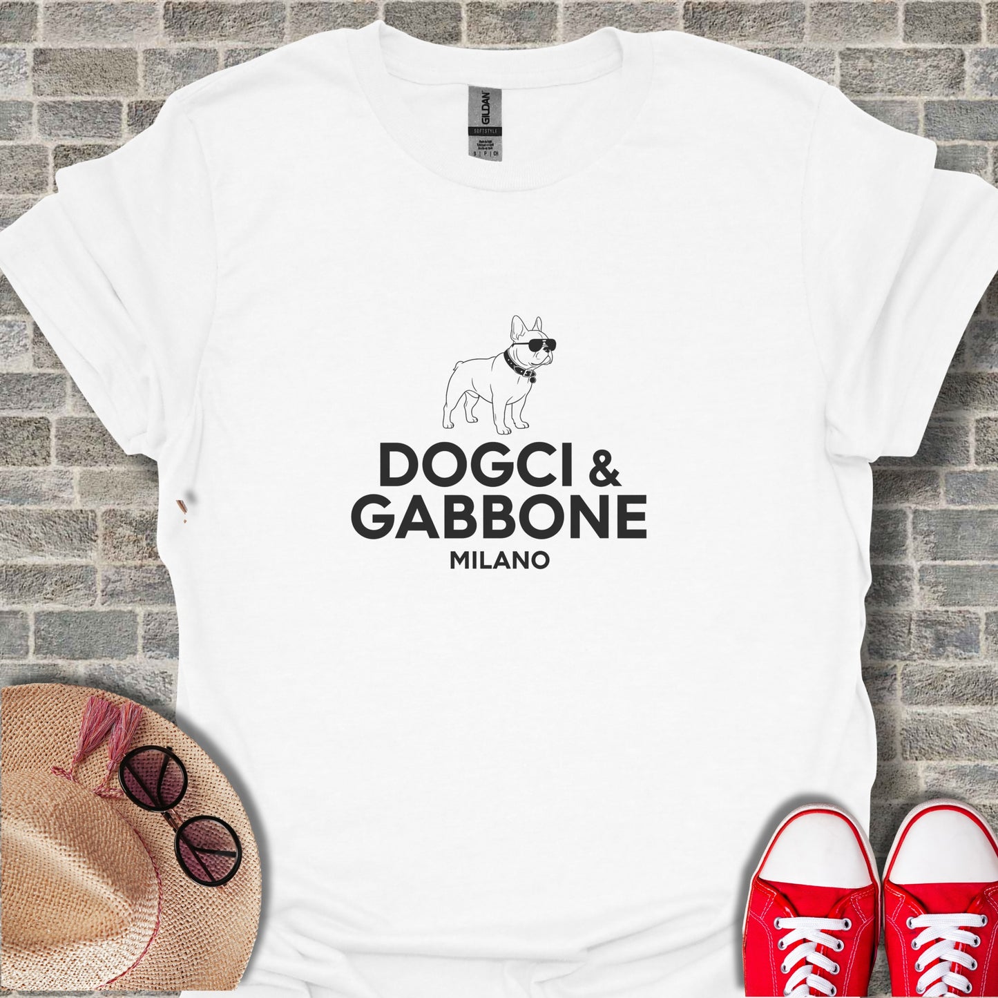 Dogci & Gabbone Milano Dog Illustration T-shirt