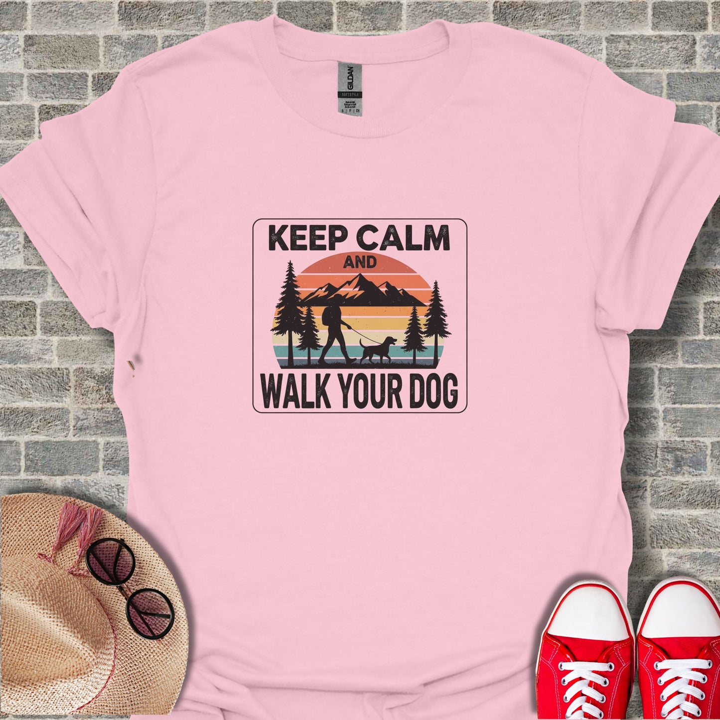 Keep Calm and Walk Your Dog Graphic T-Shirt