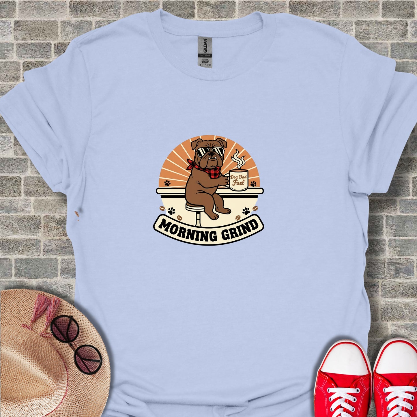 Morning Grind Bulldog Graphic Tee for Dog Lovers