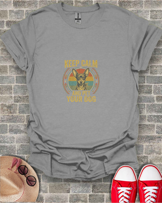 Keep Calm and Pet Your Dog Graphic T-shirt