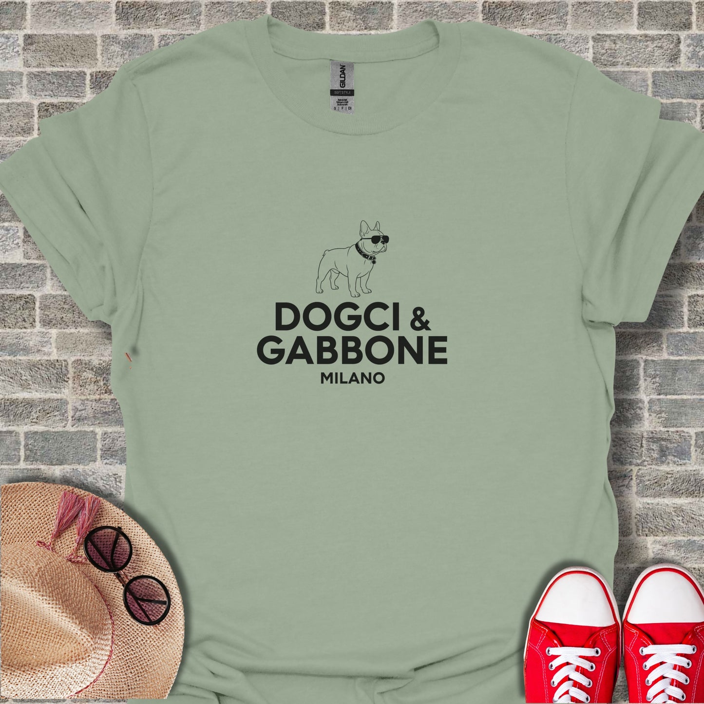 Funny Dogci & Gabbone Milano Print T-Shirt