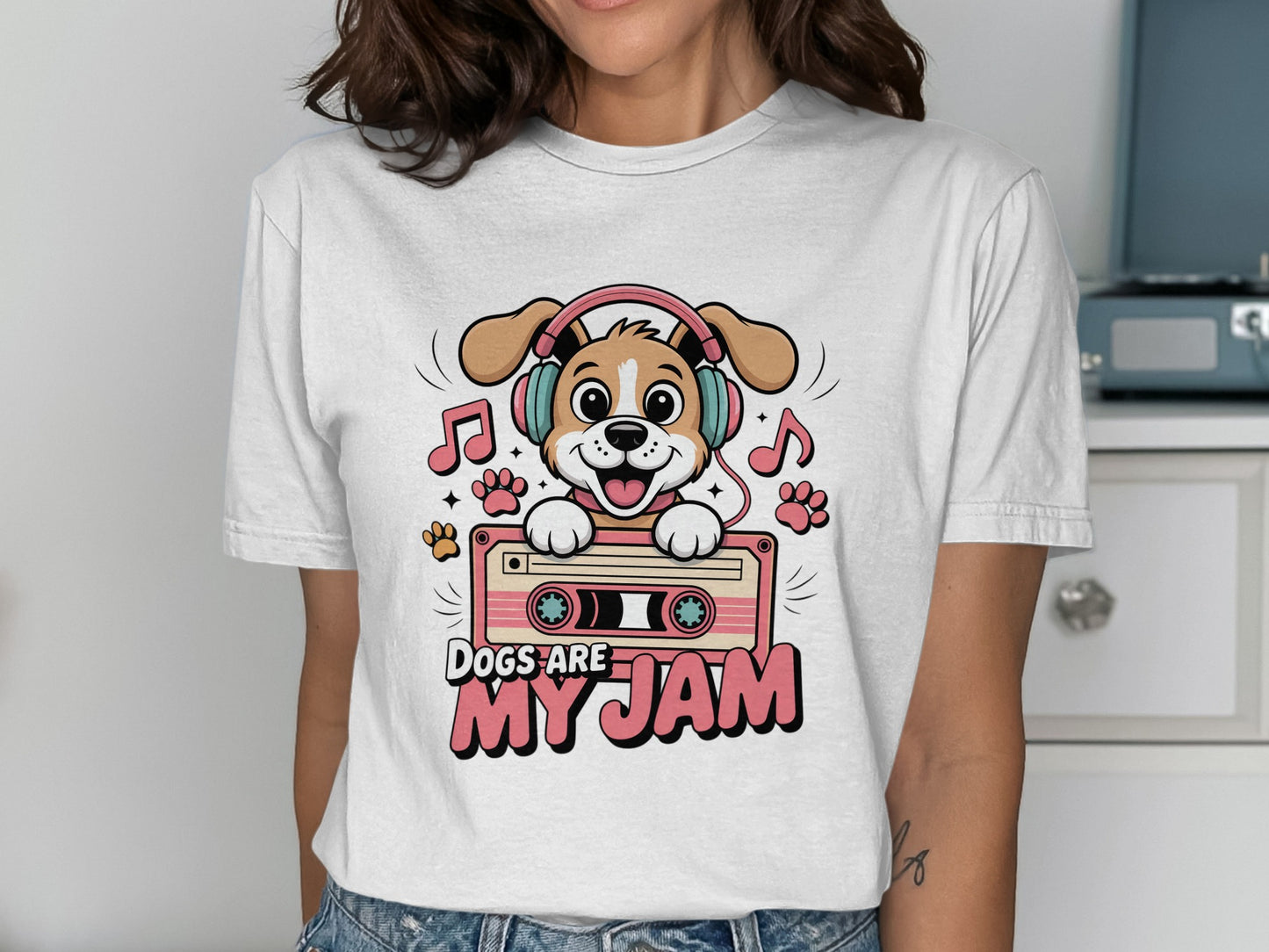 Dogs Are My Jam Cute Graphic T-Shirt product type