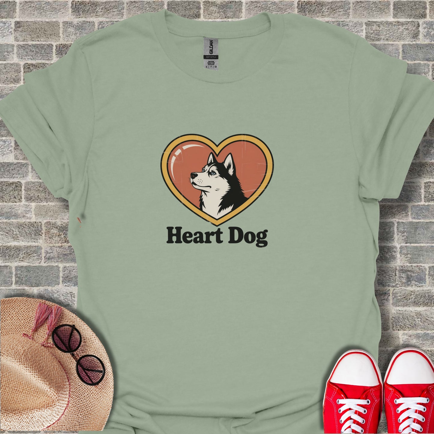 Heart Dog Graphic Tee Perfect for Dog Lovers