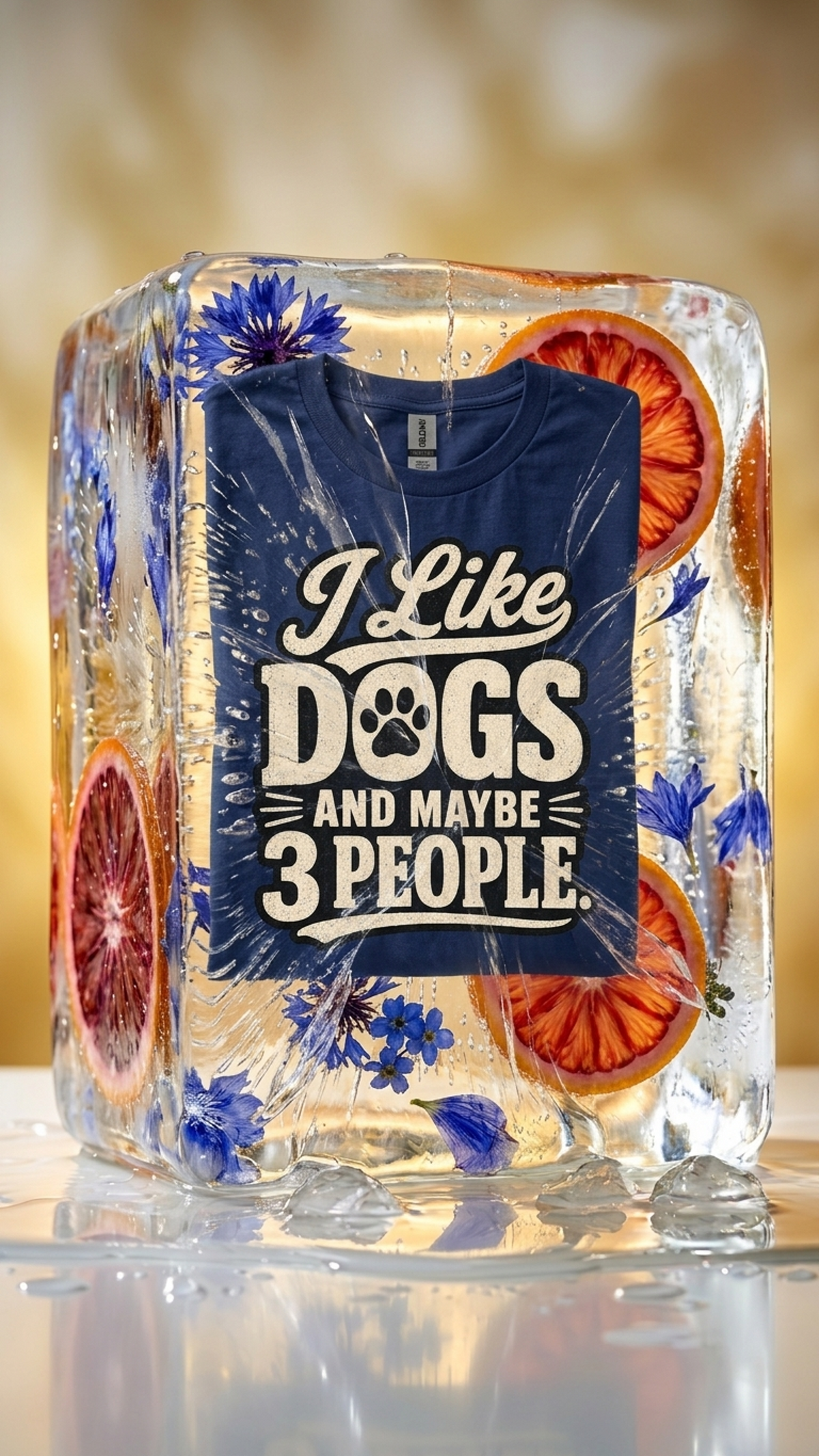 I Like Dogs AND Maybe 3 People Funny Statement T-Shirt