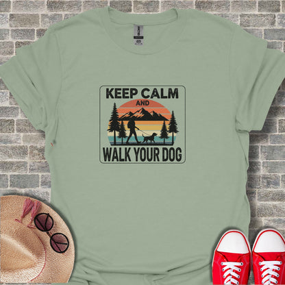 Keep Calm and Walk Your Dog Graphic Tee