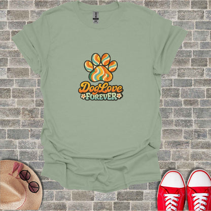 Dog Paw Print Retro Dog Love Forever Graphic product type