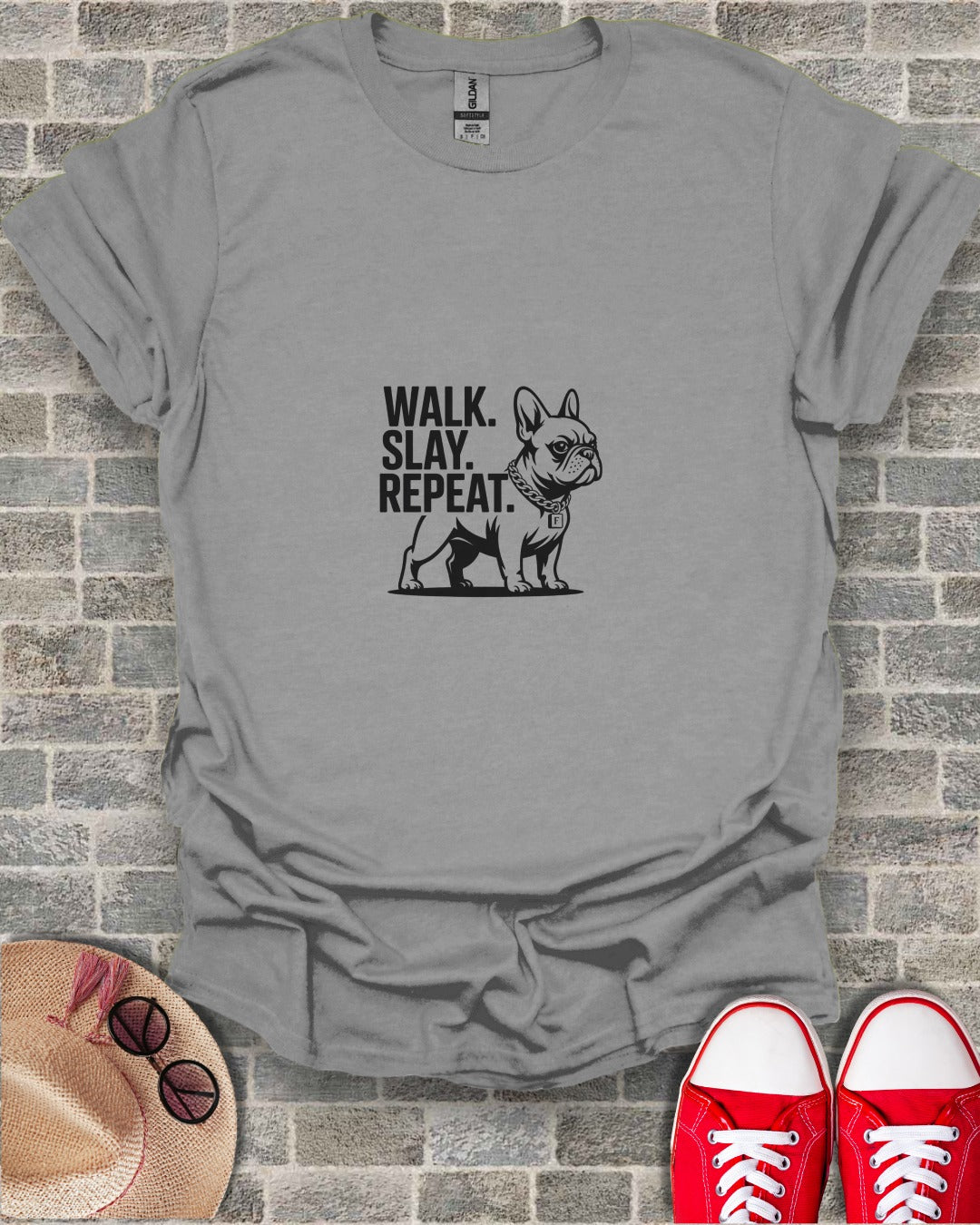 Walk Slay Repeat Bulldog Graphic Tee product