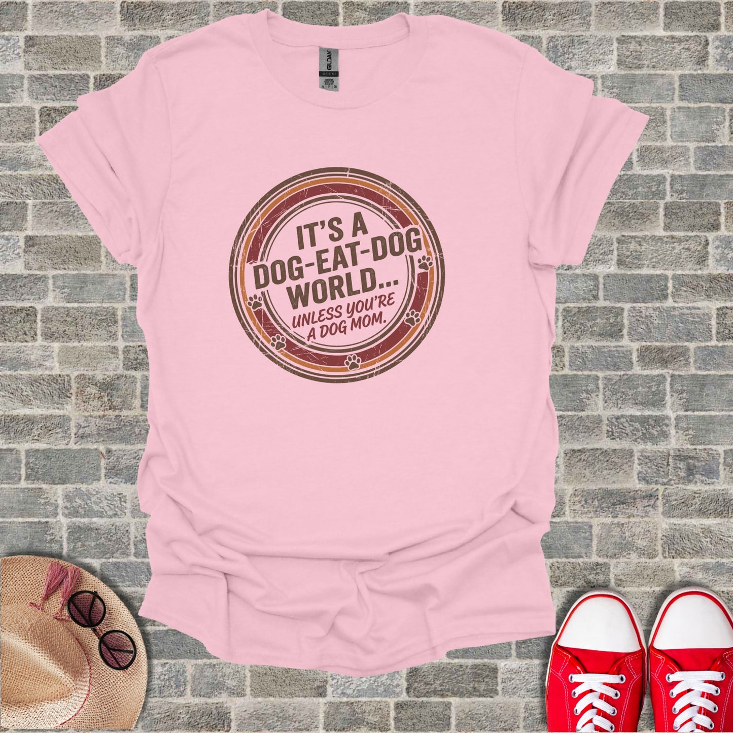 It's A Dog-Eat-Dog World Unless YOU'RE A Dog Mom Pink product type