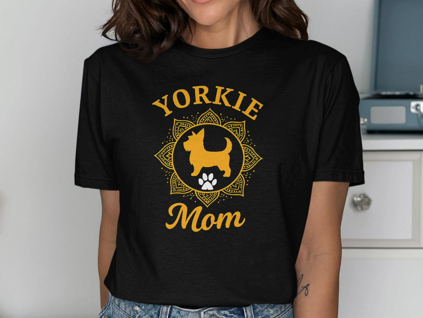 Yorkie Mom Graphic Tee for Dog Lovers