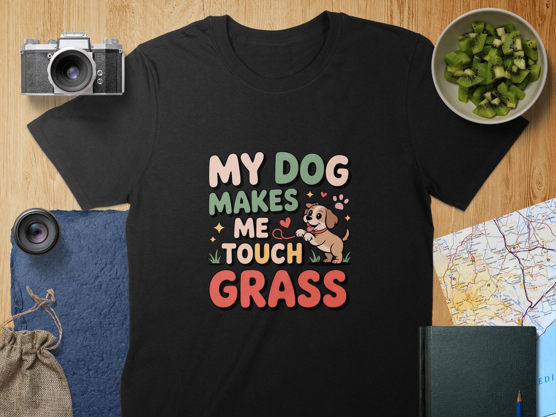 My Dog Makes Me Touch Grass Graphic T-shirt