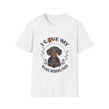 I Love My Dachshund Unisex Softstyle T-Shirt