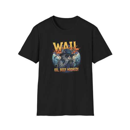 Wail Oil beef hooked, Cat Lover Gift, Outdoor Activity Shirt, Funny Gift for Dad, Summer BBQ Essential
